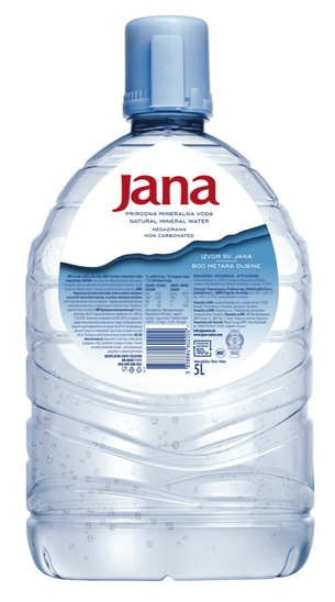 Negazirana mineralna voda, Jana, 5 l