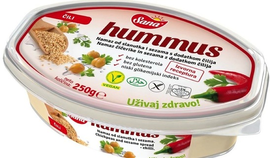 Namaz hummus s čilijem, Sana, 250 g