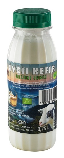 Bio ovčji kefir Zeleni Jurij, Kmetija Konda, 500 ml