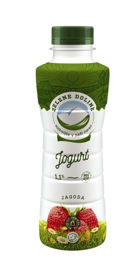 Sadni jogurt jagoda, 1,1 % m.m., Zelene Doline, 1000 g