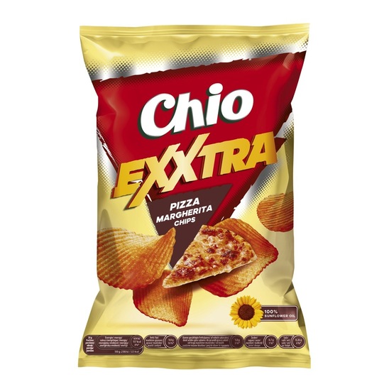 Čips exxtra, pizza margherita style, Chio, 125 g
