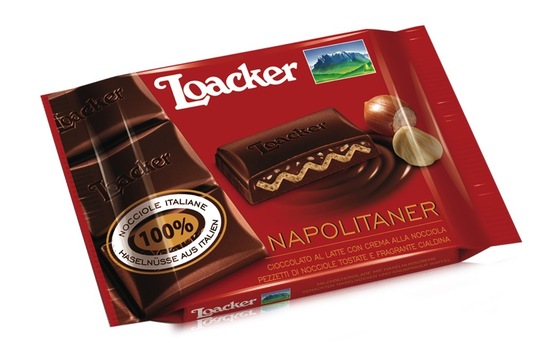 Čokolada z lešniki, Loacker, 54 g