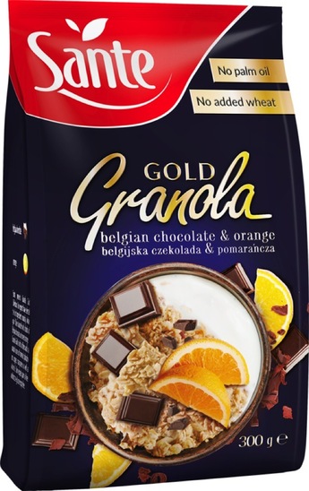 Kosmiči čokolada in pomaranča Gold, Sante Granola, 300 g