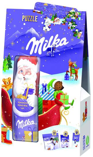 Čokolada, puzzle mix, Milka, 124 g