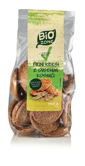 Pirini keksi z ovsenimi kosmiči, Bio Zone, 150 g