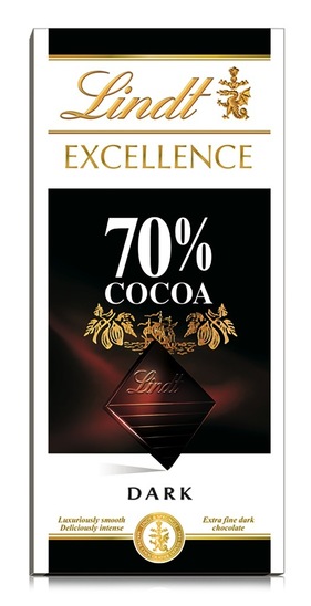 Temna čokolada Excellence 70 %, Lindt, 100 g