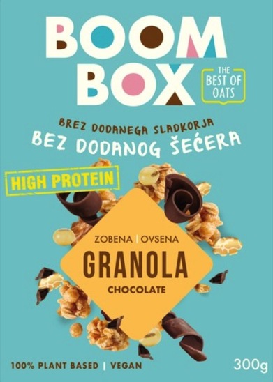 Ovsena granola, high protein čokolada, Boom Box, 300 g
