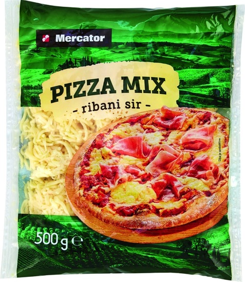 Ribani sir Pizza mix, Mercator, pakirano, 500 g