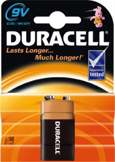 Baterijski vložek Duracell, Basic 9V (6LR61)