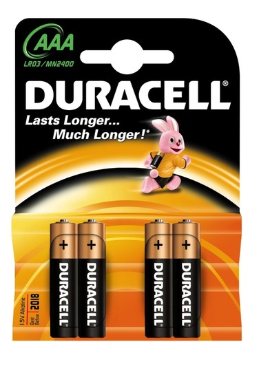 Baterijski vložek Duracell, Basic AAA, 4/1