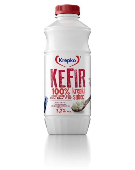 Kefir Krepki suhec, 3,2% m.m., Krepko, 750 g
