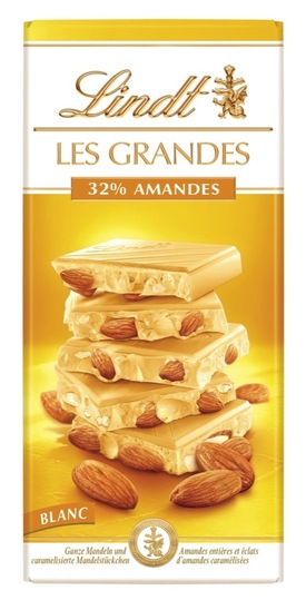 Bela čokolada z mandlji Les Grandes, Lindt, 150 g