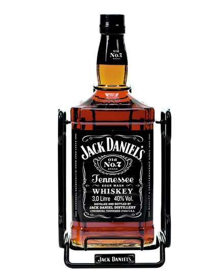 Whiskey, Jack Daniels, 40 % alkohola, 3 l