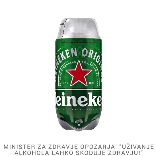 Sodček piva, 5% alkohola, Heineken, 2 l