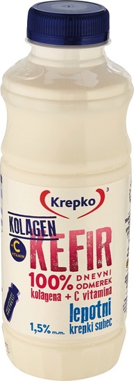 Kefir s kolagenom, 1,5 % m.m., Krepki suhec, 500 g