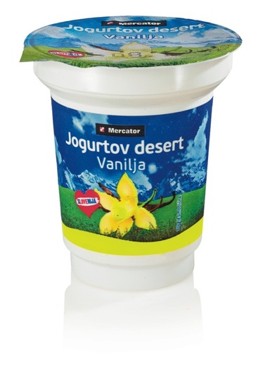 Jogurt vanilija, 5,8 % m.m., Mercator, 150 g