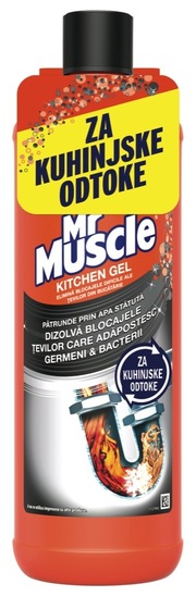 Čistilo za čiščenje odtokov, v gelu, Mr. Muscle, 1 l