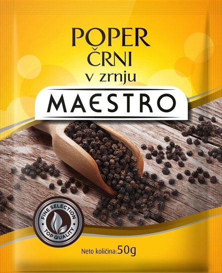 Črni poper v zrnu, Maestro, 50 g
