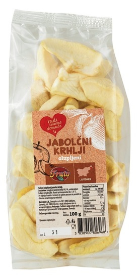 Olupljeni jabolčni krhlji, 100 g