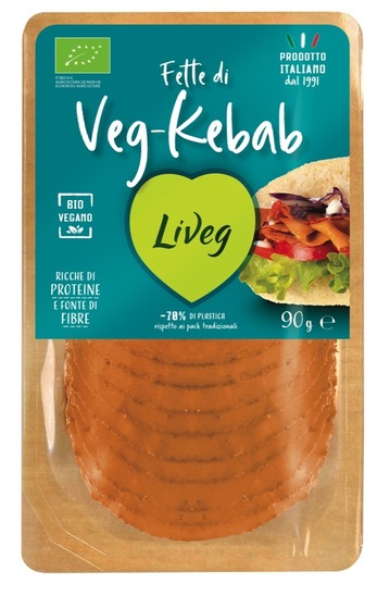 Veganski narezek, nadomestek kebaba, Liveg, 90 g