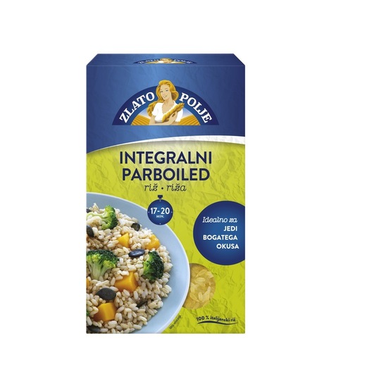Integralni parboiled riž, Zlato Polje, 800 g