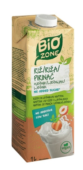 Rižev napitek z lešniki, Bio Zone, 1 l
