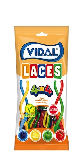 Bonboni, rainbow laces, Vidal, 85 g