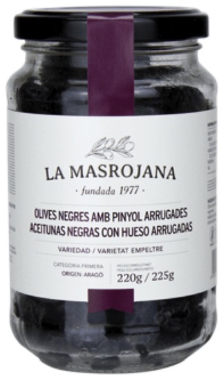 Črne olive Empeltre v oljčnem olju, La Masrojana, 225 g