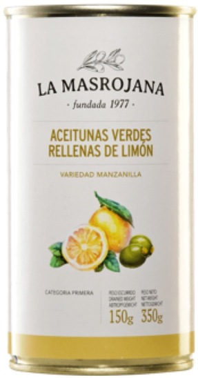 Zelene olive Manzanilla z limono, La Masrojana, 350 g