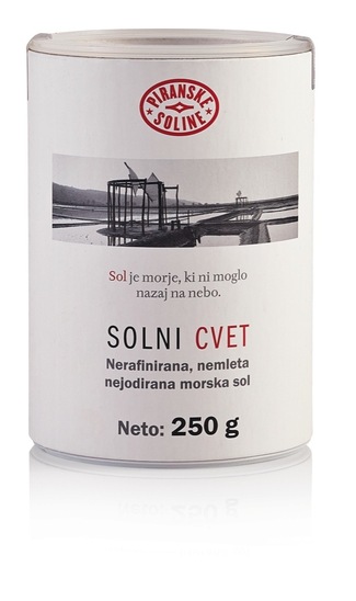 Morska nerafinirana sol, Solni Cvet, Piranske Soline, 250 g