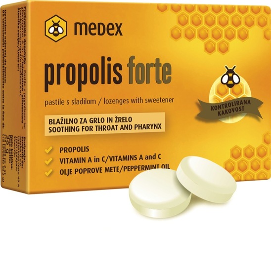 Pastile Propolis Forte, Medex, 18 pastil