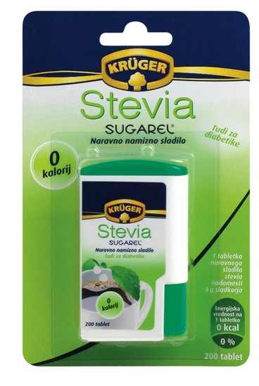 Stevia naravno sladilo, Kruger, 12 g, 200 tabletk