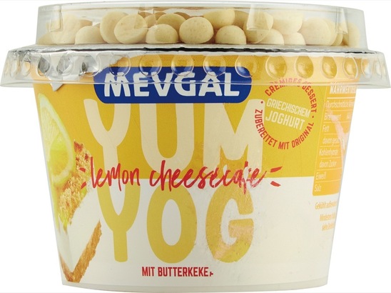 Grški jogurt Yum Yog, limonin cheesecake, Mevgal, 156 g