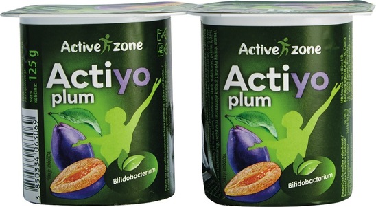 Jogurt Actiyo, sliva, Active zone, 2 x 125 g