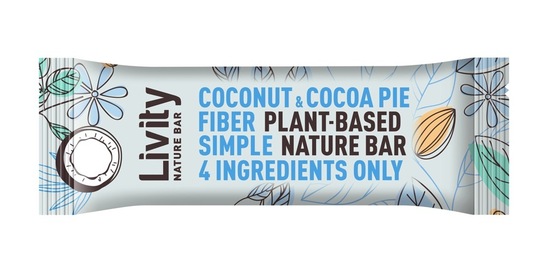 Ploščica Nature, čokoladno kokosova pita, Livity, 30 g