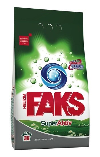 Detergent za pranje perila Faks Superaktiv, prah, 36 pranj, 2,34 kg