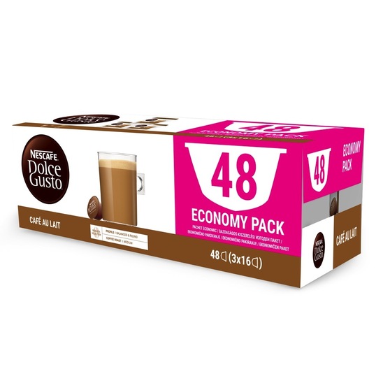 Kava Café Au Lait, Nescafe Dolce Gusto, 3 pack, 480 g