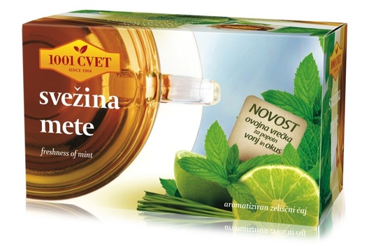 Zeliščni čaj, svežina mete, 1001 Cvet, 20 vrečk, 40 g