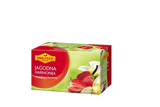 Sadni čaj, jagodna harmonija, 1001 Cvet, 20 vrečk, 50 g