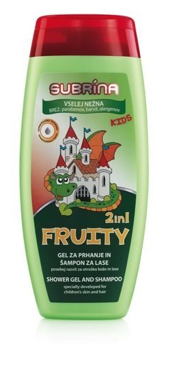 Otroški šampon in gel za tuširanje Subrina Kids Fruity, 250 ml