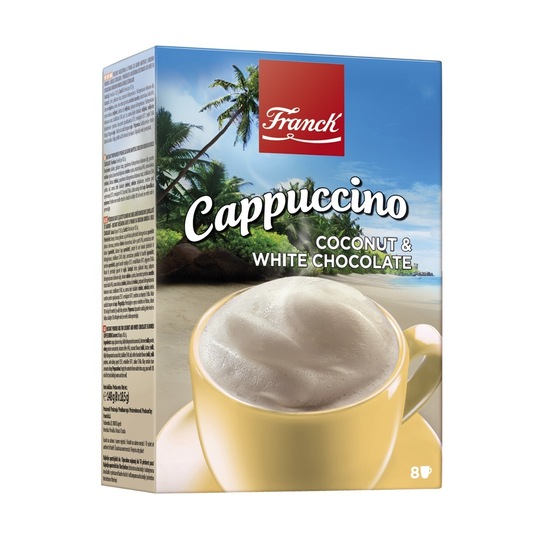 Cappuccino, kokos in bela čokolada, Franck, 148 g