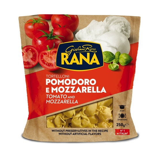 Sveži ravioli s paradižnikom in mozzarello, Rana, 250 g