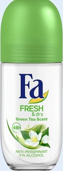 Deodorant Fresh&Dry Green Tea roll on, Fa, 50 ml