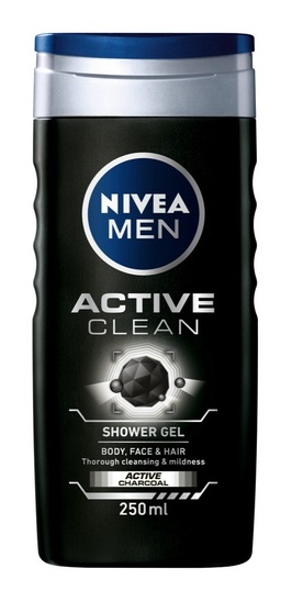 Gel za prhanje Men, Active Clean, Nivea, 250 ml