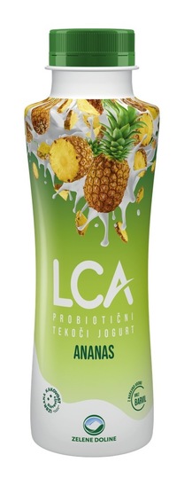 Tekoči jogurt ananas, LCA, 250 g