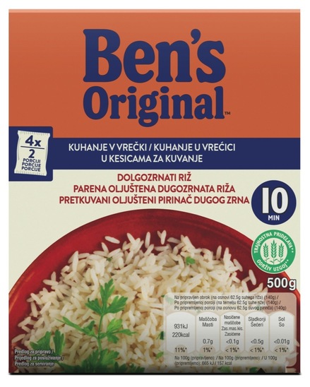 Dolgozrnati riž v vrečki, Ben's Original, 500 g