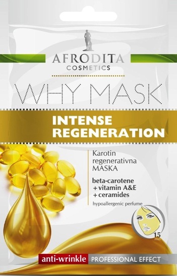 Vitaminska regenerativna maska za obraz Afrodita Why Mask, 6 + 6 ml