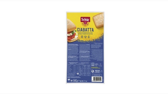 Kruh Ciabattine brez glutena, Schar, 200 g