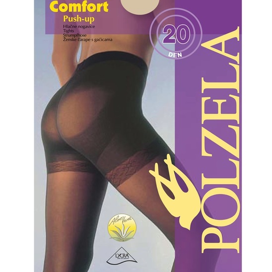 Ženske hlačne nogavice Polzela Comfort Push Up, 20 den, številka 5, kožne barve