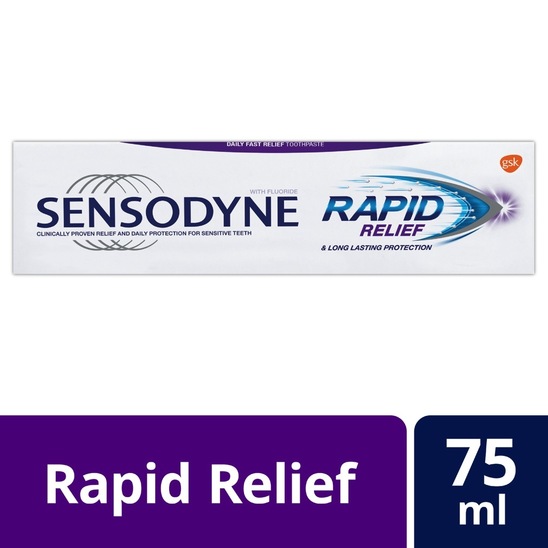 Zobna pasta za občutljive zobe Rapid Relief, Sensodyne, 75 ml